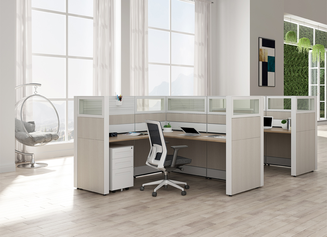 Modern Modular Workstation 6 Seater Office Cubicles - XINDA CLOVER