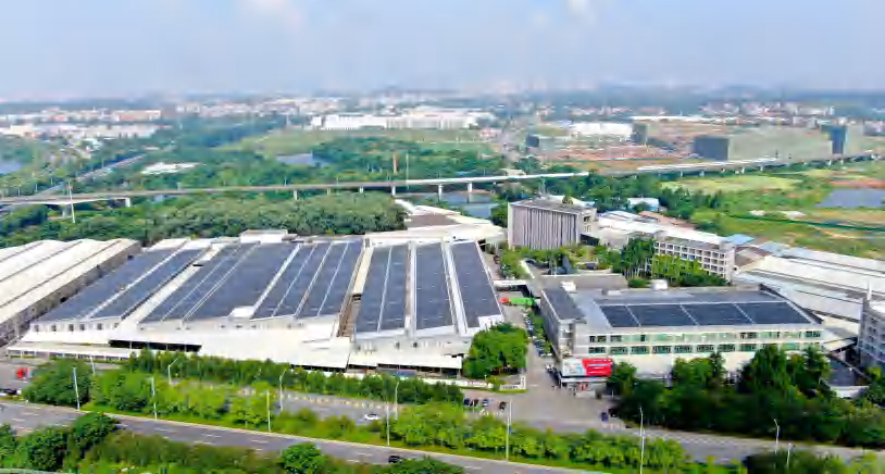 Exterior view of Xinda Clover, an office furniture solutions provider in Foshan, China